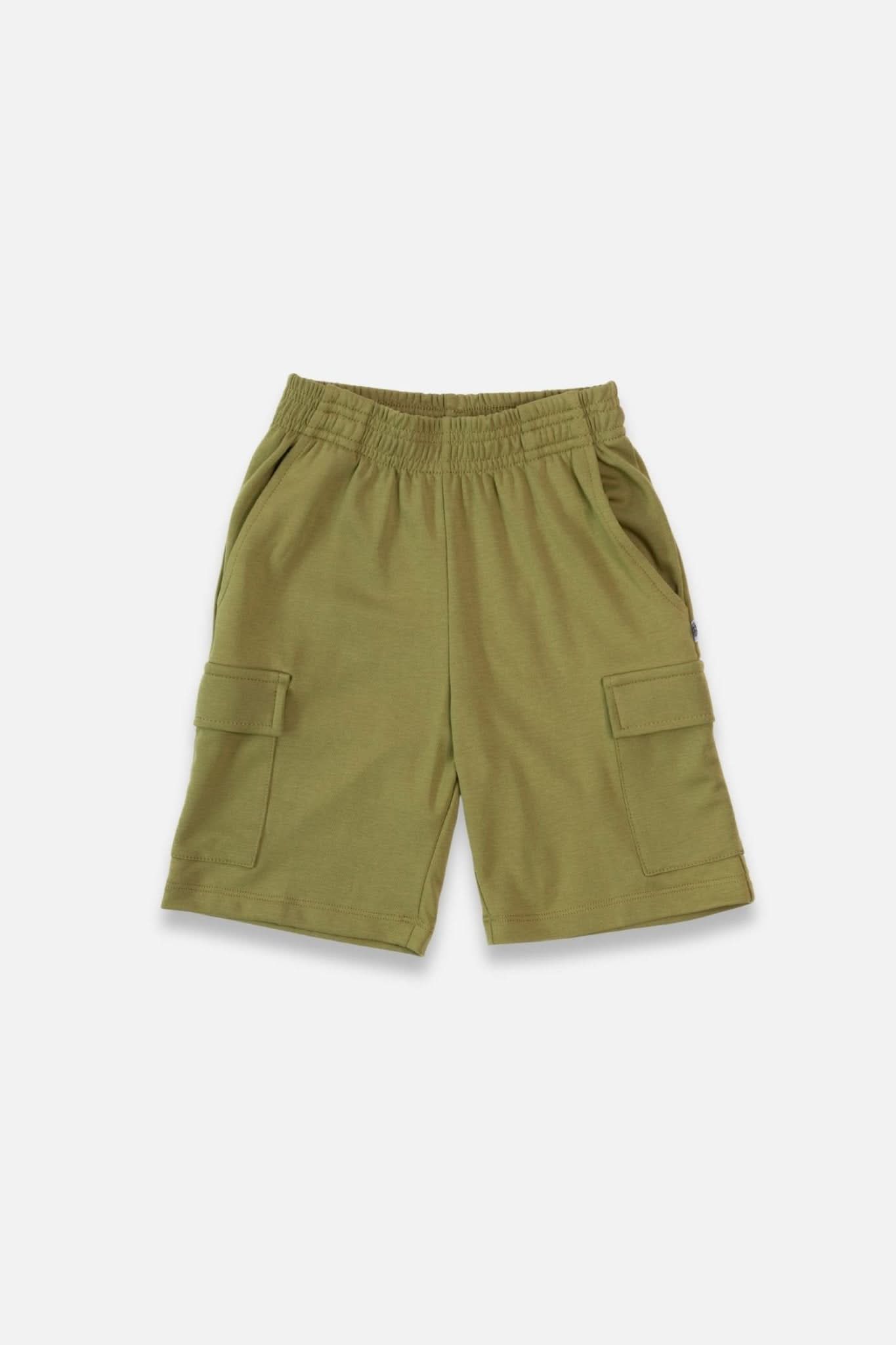 Kids' Bamboo Cargo Shorts | Moss : Short cargo enfant en bambou | Vert mousse