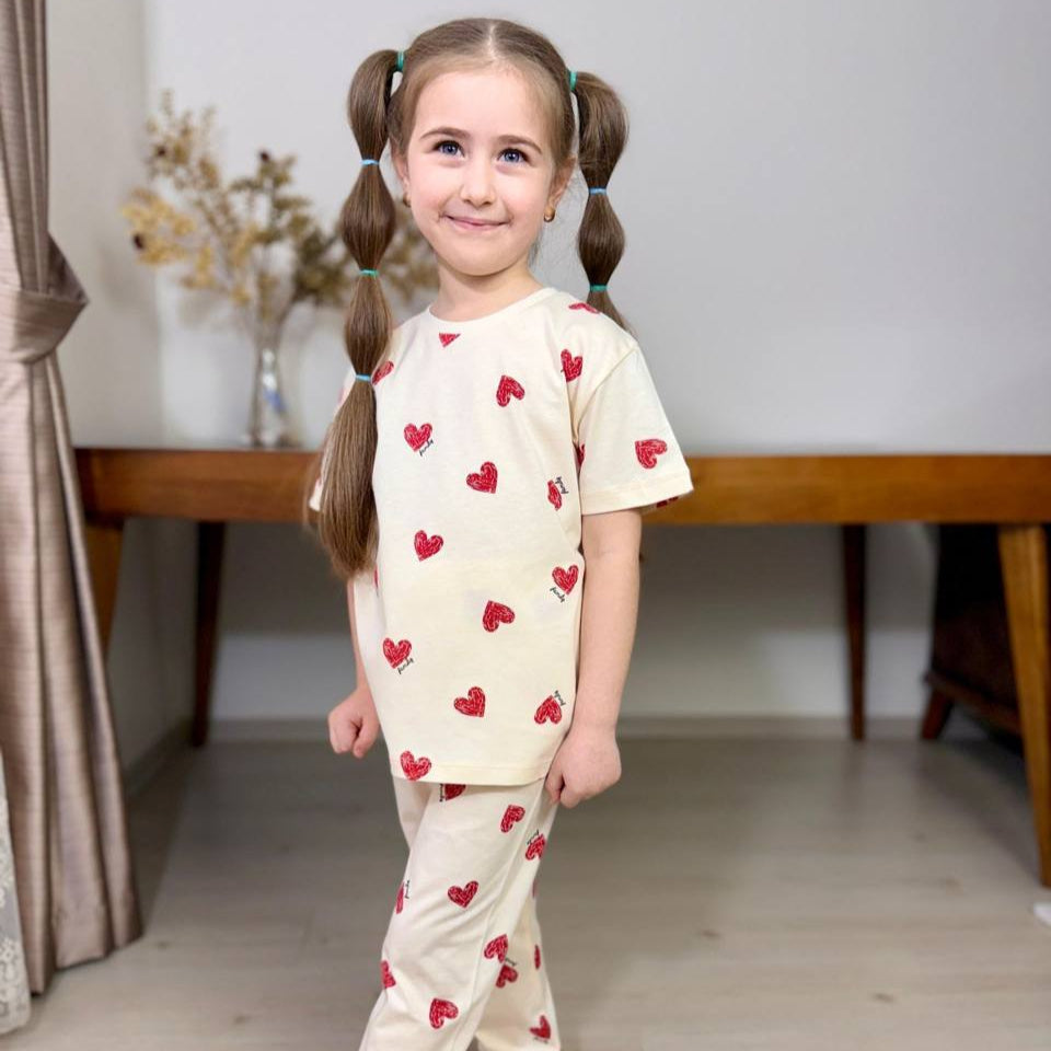 Heart Dream Girls Pyjama Set : Ensemble pyjama pour filles Heart Dream
